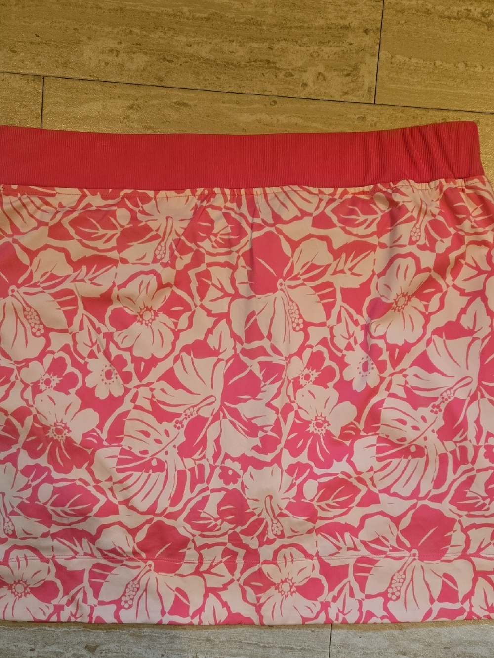 Island Collection Stella Parker Pink/White Tropical Print Skort - Picture 7 of 8